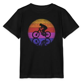 Reflexion MTB Mountainbike Lustig Radfahren Reiten - Stanley/Stella Kinder T-Shirt MINI CREATOR  - Schwarz - Vorne - Mikhail (115cm)