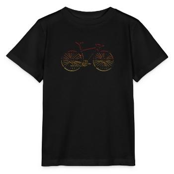 Road Bike Silhouette Ride Cycling Biker Fun - Stanley/Stella MINI CREATOR Kids’ T-Shirt - black - Front - Mikhail (115cm)