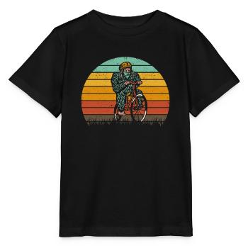 Mountain Bike Bigfoot MTB Cycling Cyclist Biker - Stanley/Stella MINI CREATOR Kids’ T-Shirt - black - Front - Mikhail (115cm)
