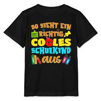 So sieht ein richtig cooles Schulkind 2022 - Stanley/Stella Kinder T-Shirt MINI CREATOR  - Schwarz - Vorne - Mikhail (115cm)