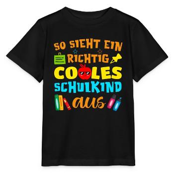 Kinder So sieht ein richtig cooles Schulkind 2022 - Stanley/Stella Kinder T-Shirt MINI CREATOR  - Schwarz - Vorne - Mikhail (115cm)