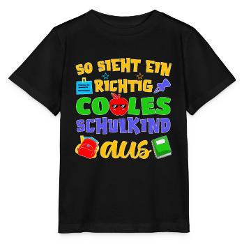 So sieht ein richtig cooles Schulkind 2022 - Stanley/Stella Kinder T-Shirt MINI CREATOR  - Schwarz - Vorne - Mikhail (115cm)