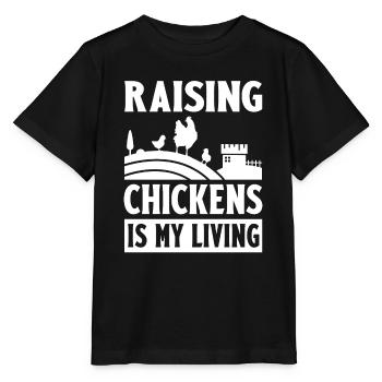 Raising Chickens Is My Living Chicken Love Chicken - Stanley/Stella Kinder T-Shirt MINI CREATOR  - Schwarz - Vorne - Mikhail (115cm)