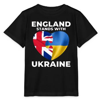 England unterstützt die Ukraine - Stanley/Stella Kinder T-Shirt MINI CREATOR  - Schwarz - Vorne - Mikhail (115cm)