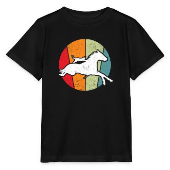 Riding Cat Riding Horses Funny Cats Horse - Stanley/Stella MINI CREATOR Kids’ T-Shirt - black - Front - Mikhail (115cm)