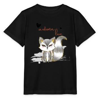 Süß lieber modischer Herbst -Füchse warten auf 2022 - Stanley/Stella Kinder T-Shirt MINI CREATOR  - Schwarz - Vorne - Mikhail (115cm)