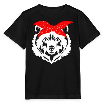Swiss Bear - Stanley/Stella MINI CREATOR Kids’ T-Shirt - black - Front - Mikhail (115cm)