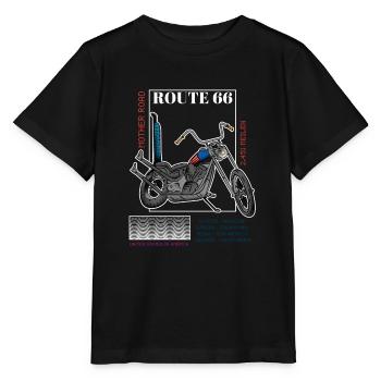 Motorcycle Route - Stanley/Stella MINI CREATOR Kids’ T-Shirt - black - Front - Mikhail (115cm)