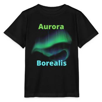 Aurora Borealis - Stanley/Stella Kinder T-Shirt MINI CREATOR  - Schwarz - Vorne - Mikhail (115cm)