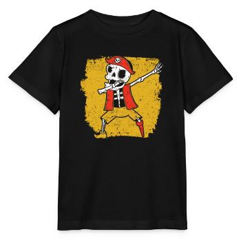Halloween Dabbing Piraten Skelett Funny Dab Dance - Stanley/Stella Kinder T-Shirt MINI CREATOR  - Schwarz - Vorne - Mikhail (115cm)