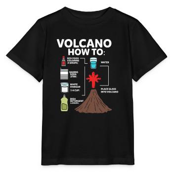 Vulkan Bau Anleitung Wissenschaft Geschenk Geeks - Stanley/Stella Kinder T-Shirt MINI CREATOR  - Schwarz - Vorne - Mikhail (115cm)