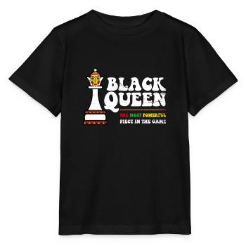 Black Queen Most Powerful Chess African American - T-shirt bio MINI CREATOR Stanley/Stella Enfant - noir - Devant - Mikhail (115cm)