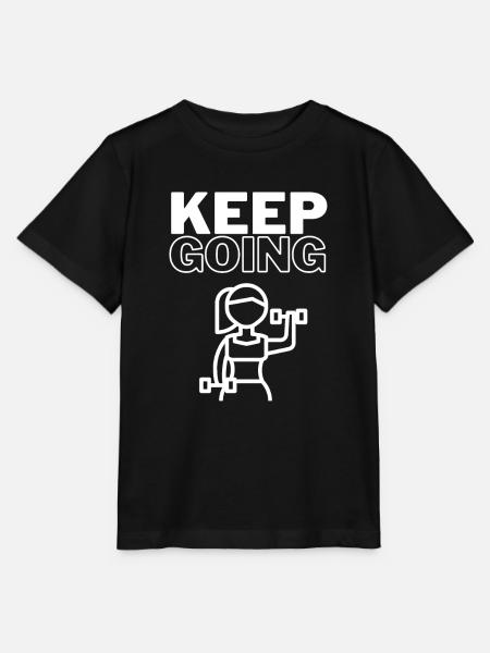 Keep Going - Stanley/Stella Kinder T-Shirt MINI CREATOR - Schwarz