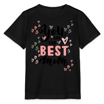 Tu es la meilleure maman - T-shirt bio MINI CREATOR Stanley/Stella Enfant - noir - Devant - Mikhail (115cm)