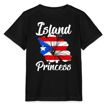 Island Princess Puerto Rico Boricua Puerto Rican - Stanley/Stella Kinder T-Shirt MINI CREATOR  - Schwarz - Vorne - Mikhail (115cm)