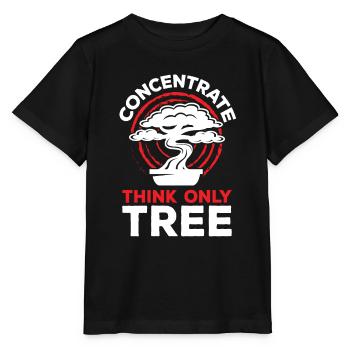 Bonsai Concentrate Think Only Tree - Stanley/Stella MINI CREATOR Kids’ T-Shirt - black - Front - Mikhail (115cm)