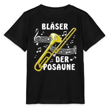 BLÄSER DER POSAUNE - Stanley/Stella Kinder T-Shirt MINI CREATOR  - Schwarz - Vorne - Mikhail (115cm)