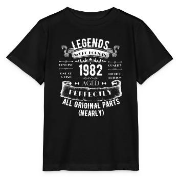 Legends were born in 1982 Perfectly Aged Original - Stanley/Stella MINI CREATOR Kids’ T-Shirt - black - Front - Mikhail (115cm)