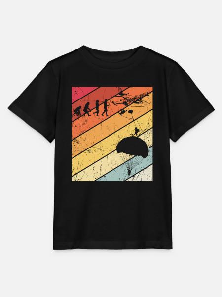 Fallschirmspringer Evolution Fallschirm Extremspor - Stanley/Stella Kinder T-Shirt MINI CREATOR - Schwarz