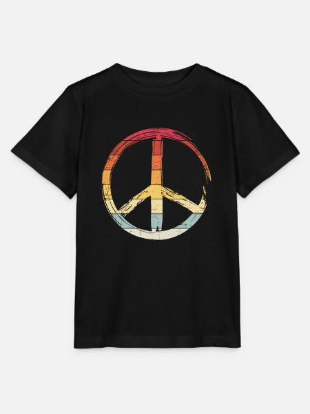 Friedenszeichen - Peace Frieden - Stanley/Stella Kinder T-Shirt MINI CREATOR - Schwarz