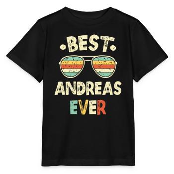 Andreas Name Geschenk Geburtstag - Stanley/Stella Kinder T-Shirt MINI CREATOR  - Schwarz - Vorne - Mikhail (115cm)