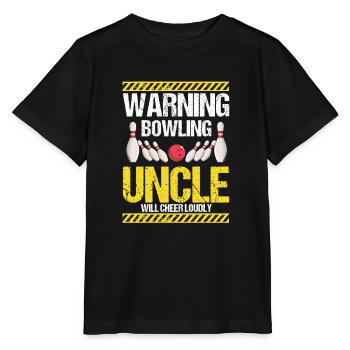 Avertissement Bowling Oncle Va Applaudir Bruyamment Rétro - T-shirt bio MINI CREATOR Stanley/Stella Enfant - noir - Devant - Mikhail (115cm)