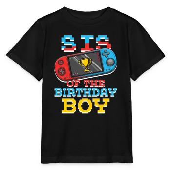 Sis Of Gamer Video Game Lover Gamer - Stanley/Stella Kinder T-Shirt MINI CREATOR  - Schwarz - Vorne - Mikhail (115cm)