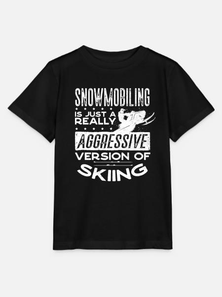 Snowmobile Riding Snowmobiling Snowmobiler Pun - Stanley/Stella Kinder T-Shirt MINI CREATOR - Schwarz