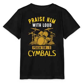 Seigneur Dieu Louange Avec Des Cymbales Fortes Jésus Chrétien - T-shirt bio MINI CREATOR Stanley/Stella Enfant - noir - Devant - Mikhail (115cm)