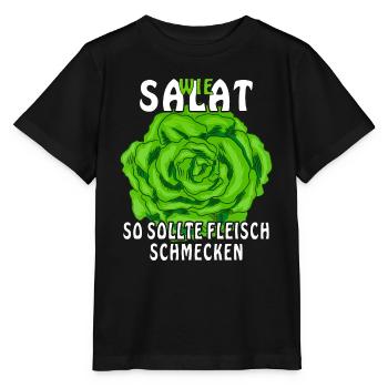 WIE SALAT - Stanley/Stella Kinder T-Shirt MINI CREATOR  - Schwarz - Vorne - Mikhail (115cm)
