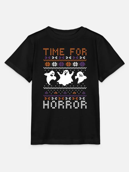 Stitch Pattern Ghost Creatures Halloween - Stanley/Stella Kinder T-Shirt MINI CREATOR  - Schwarz