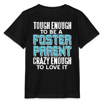 Tough Enough To Be A Foster Parent Cool Retro - Stanley/Stella MINI CREATOR Kids’ T-Shirt - black - Front - Mikhail (115cm)
