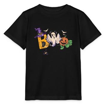 Boo Halloween Bat Citrouille Fantôme et Araignées - T-shirt bio MINI CREATOR Stanley/Stella Enfant - noir - Devant - Mikhail (115cm)