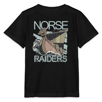 Norse Raiders Nordic Robbers Vikings Norvège - T-shirt bio MINI CREATOR Stanley/Stella Enfant - noir - Devant - Mikhail (115cm)