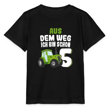 Aus Dem Weg Ich Bin Schon 5 Traktor Geburtstag Kin - Stanley/Stella Kinder T-Shirt MINI CREATOR  - Schwarz - Vorne - Mikhail (115cm)