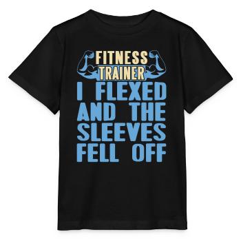Flexed & The Sleeves Fell Off Funny Fitness - Stanley/Stella Kinder T-Shirt MINI CREATOR  - Schwarz - Vorne - Mikhail (115cm)
