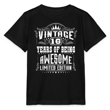 16 ans d’être génial 16 anniversaires 16 ans - T-shirt bio MINI CREATOR Stanley/Stella Enfant - noir - Devant - Mikhail (115cm)
