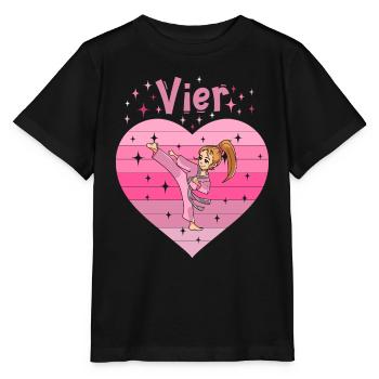 4. Geburtstag Tochter Mädchen Kampfsport Judo - Stanley/Stella Kinder T-Shirt MINI CREATOR  - Schwarz - Vorne - Mikhail (115cm)