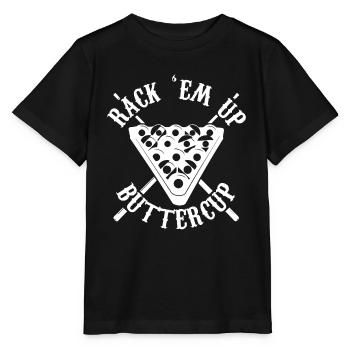 rack em up renoncule Design pour un billird - T-shirt bio MINI CREATOR Stanley/Stella Enfant - noir - Devant - Mikhail (115cm)
