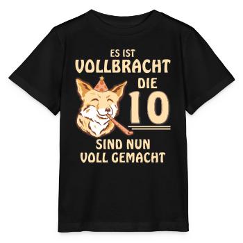 10 GEBURTSTAG - Stanley/Stella Kinder T-Shirt MINI CREATOR  - Schwarz - Vorne - Mikhail (115cm)