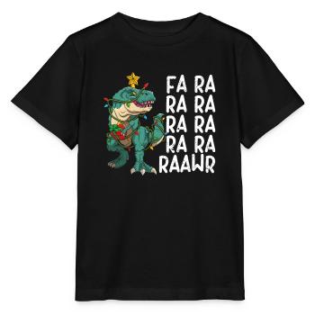 Dinosaurier Fa Ra Ra Ra Rawr T-Rex Lustige - Stanley/Stella Kinder T-Shirt MINI CREATOR  - Schwarz - Vorne - Mikhail (115cm)