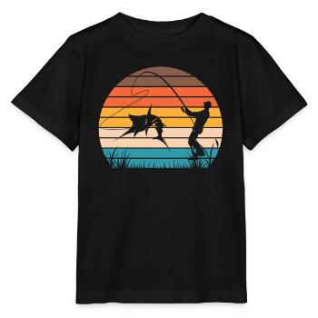 Fishermen Fishing Fishing Fishing Anglers Fish Fish - Stanley/Stella MINI CREATOR Kids’ T-Shirt - black - Front - Mikhail (115cm)