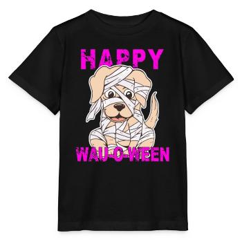 DOG HAPPY WAU-O-WEEN - Stanley/Stella MINI CREATOR Kids’ T-Shirt - black - Front - Mikhail (115cm)
