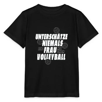 Volleyballspielerin - Volleyball Beach-Volleyball - Stanley/Stella Kinder T-Shirt MINI CREATOR  - Schwarz - Vorne - Mikhail (115cm)
