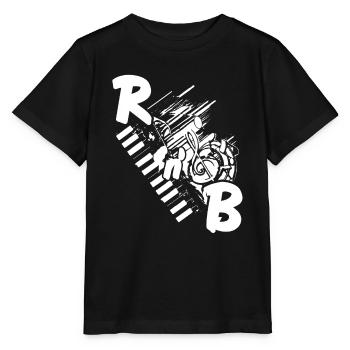 Rn'B Cool Retro Music Lover Designs T-Shirt - Stanley/Stella MINI CREATOR Kids’ T-Shirt - black - Front - Mikhail (115cm)