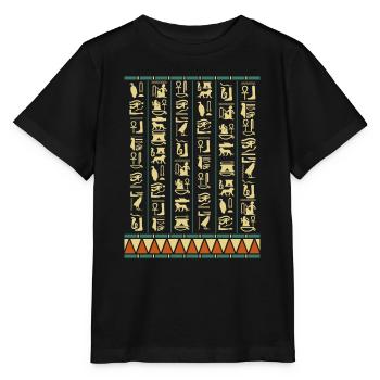 Hieroglyphs Pyramids Ancient Egypt - Stanley/Stella MINI CREATOR Kids’ T-Shirt - black - Front - Mikhail (115cm)