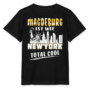 MAGDEBURG IST WIE NEW YORK - Stanley/Stella Kinder T-Shirt MINI CREATOR  - Schwarz - Vorne - Mikhail (115cm)