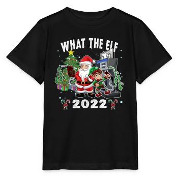 Qu’est-ce que le Père Noël Elf et la pompe à essence Elf - T-shirt bio MINI CREATOR Stanley/Stella Enfant - noir - Devant - Mikhail (115cm)
