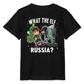 Drôle Elf Pompe à essence Noël Ce que l’Elfe - T-shirt bio MINI CREATOR Stanley/Stella Enfant - noir - Devant - Mikhail (115cm)