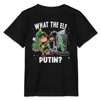 Was der Elf Putin Funny Gas Preis Weihnachten - Stanley/Stella Kinder T-Shirt MINI CREATOR  - Schwarz - Vorne - Mikhail (115cm)